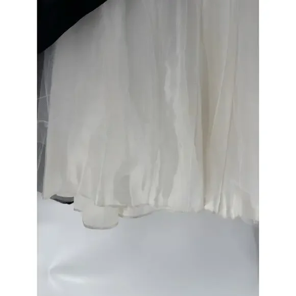 Vintage Jolie Madame Strapless Dress Womens 7/8 Black White Tulle Asymmetrical - Picture 13 of 16